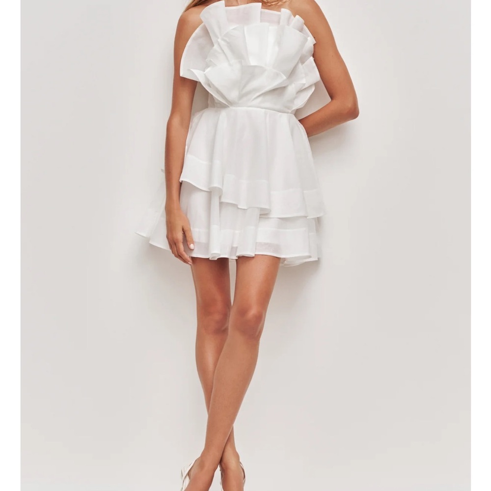 Aje White Selestia Mini Dress